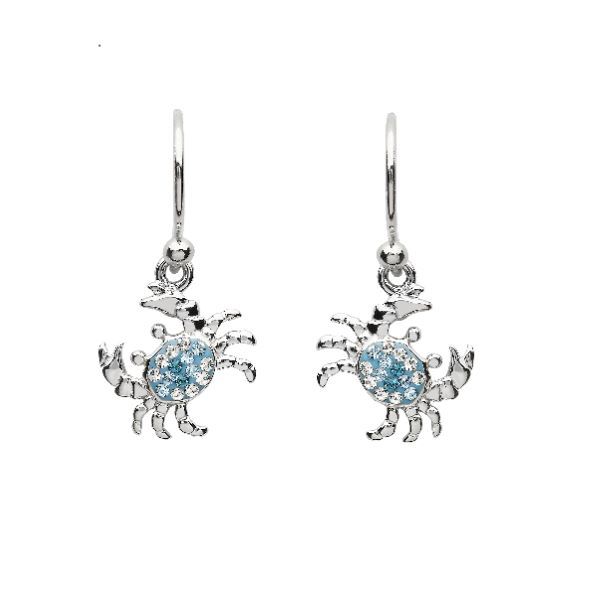 Sterling Silver Crab Dangle Earrings Dickinson Jewelers Dunkirk, MD