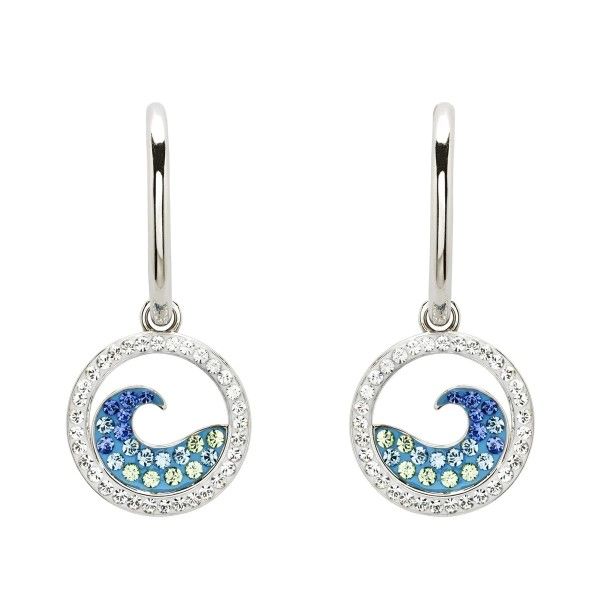 Sterling Silver Wave Earrings Dickinson Jewelers Dunkirk, MD