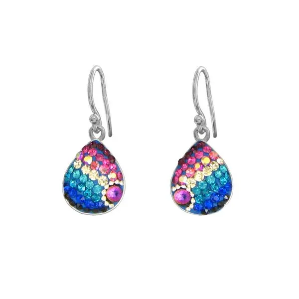 Sterling Silver Austrian Crystals Dew Drop Earrings Dickinson Jewelers Dunkirk, MD