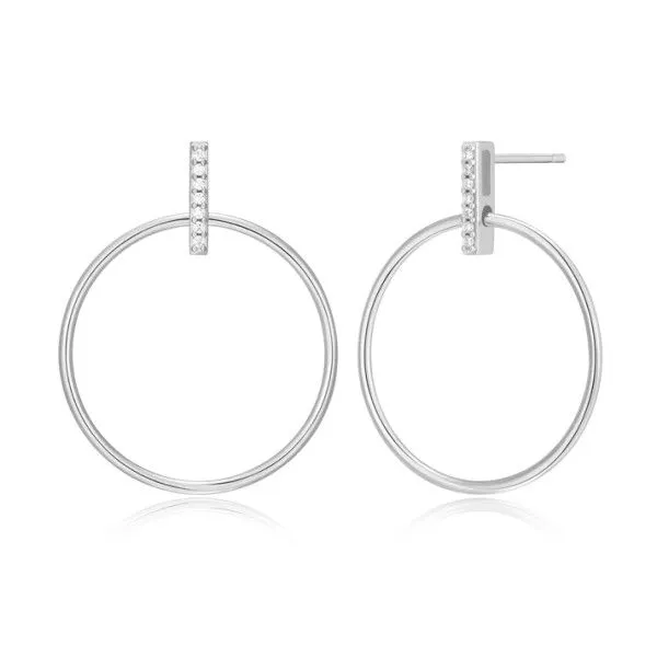 LAB DIAMONDS Front Hoop Earrings Dickinson Jewelers Dunkirk, MD