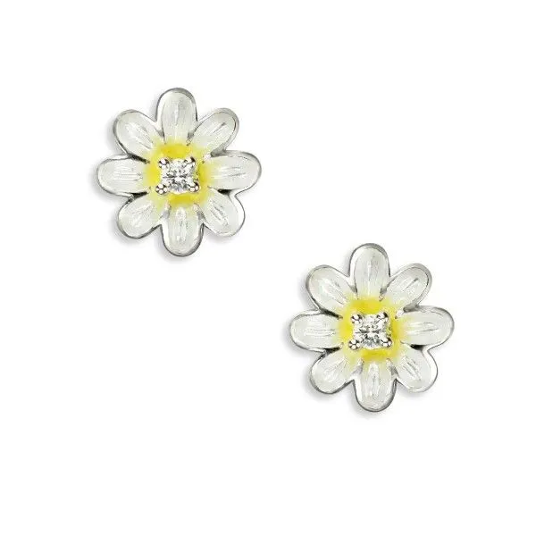Sterling Silver White Daisy Earrings Dickinson Jewelers Dunkirk, MD