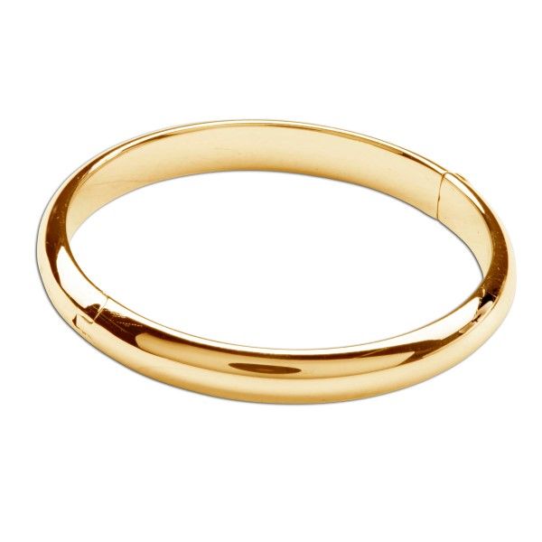 14k Gold Plated Bangle Bracelet - Sz Med Dickinson Jewelers Dunkirk, MD