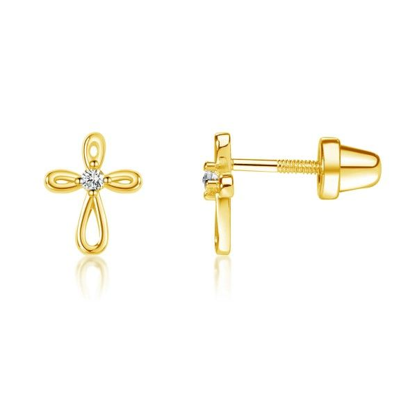 14k Gold Plated Cross Earrings Dickinson Jewelers Dunkirk, MD