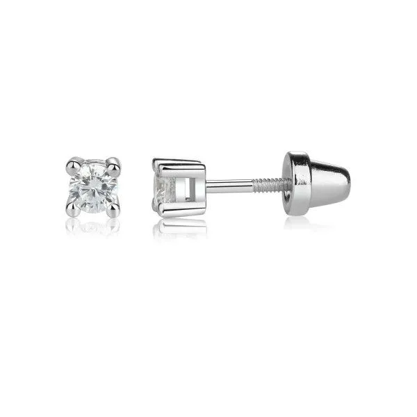 Sterling Silver Cubic Zirconia Stud Earrings Dickinson Jewelers Dunkirk, MD