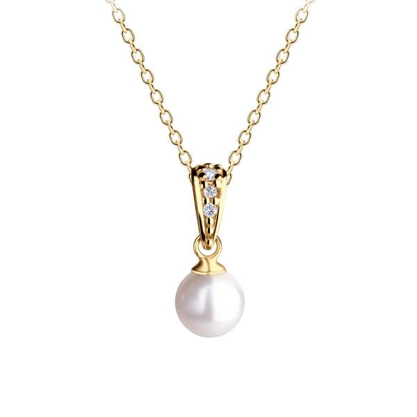 14k Gold Plated Pearl Drop Necklace Dickinson Jewelers Dunkirk, MD