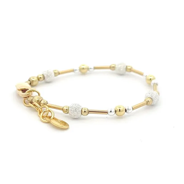 Child 14k Gold Plated Silver Stardust Beads Bracelet - Small Dickinson Jewelers Dunkirk, MD