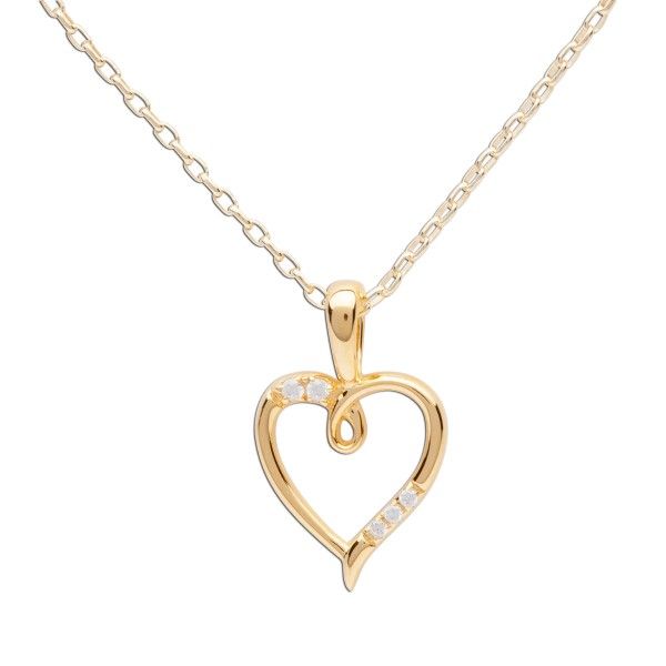 14k Gold Plated Heart Necklace Dickinson Jewelers Dunkirk, MD
