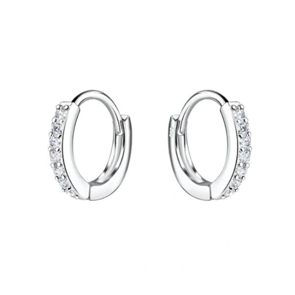 Sterling Silver CZ Huggie Earrings Dickinson Jewelers Dunkirk, MD