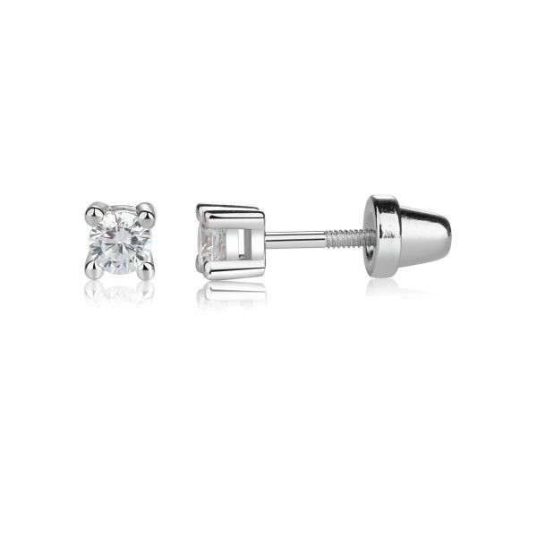 Sterling Silver CZ Stud Earrings Dickinson Jewelers Dunkirk, MD