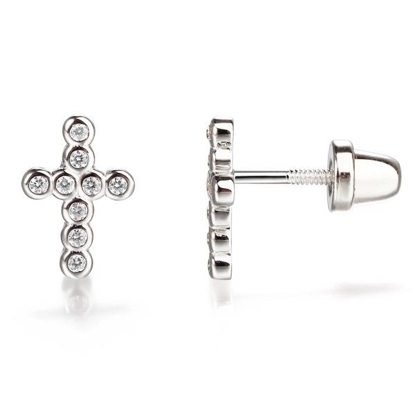 Sterling Silver Cross Earrings with CZ Dickinson Jewelers Dunkirk, MD