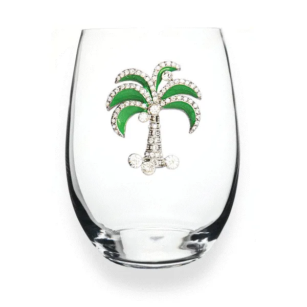 Palm Tree Stemless Wine Glass Dickinson Jewelers Dunkirk, MD