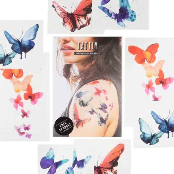 Watercolor Butterflies Temporary Tattoo Set Dickinson Jewelers Dunkirk, MD