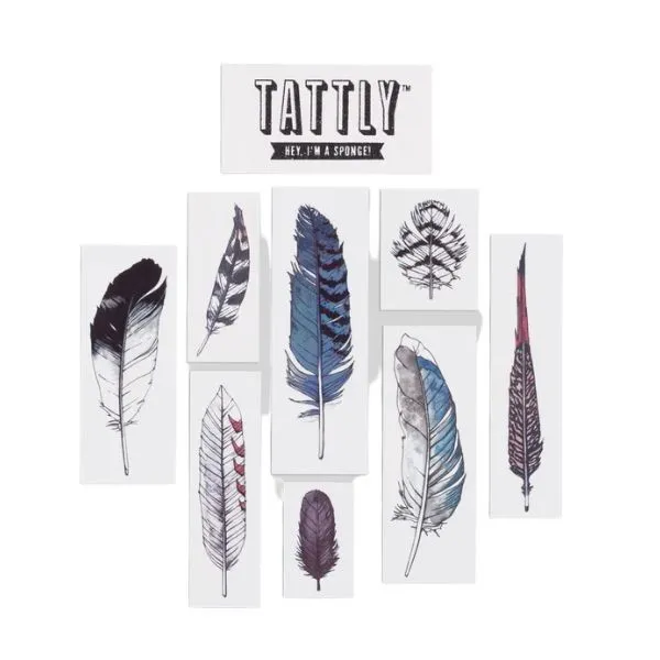 Watercolor Feather Temporary Tattoo Set Image 2 Dickinson Jewelers Dunkirk, MD