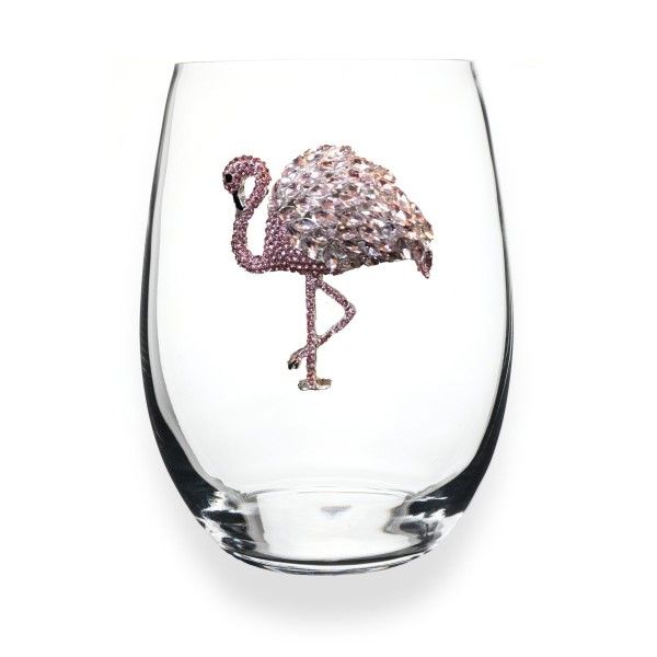Flamingo Stemless Wine Glass Dickinson Jewelers Dunkirk, MD