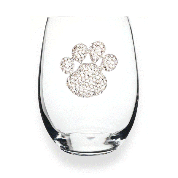 Paw Print Stemless Wine Glass Dickinson Jewelers Dunkirk, MD