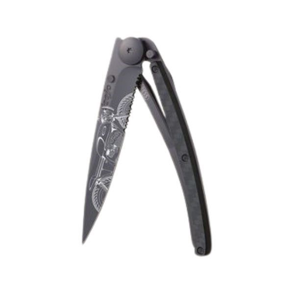 Carbon / Café Racer Laser Engraved Serrated Knife Dickinson Jewelers Dunkirk, MD