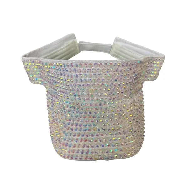 White Bejeweled Visor Hat Dickinson Jewelers Dunkirk, MD