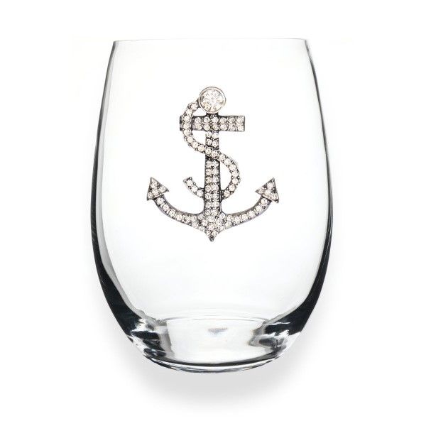 Anchor Jeweled Stemless Wine Glass Dickinson Jewelers Dunkirk, MD