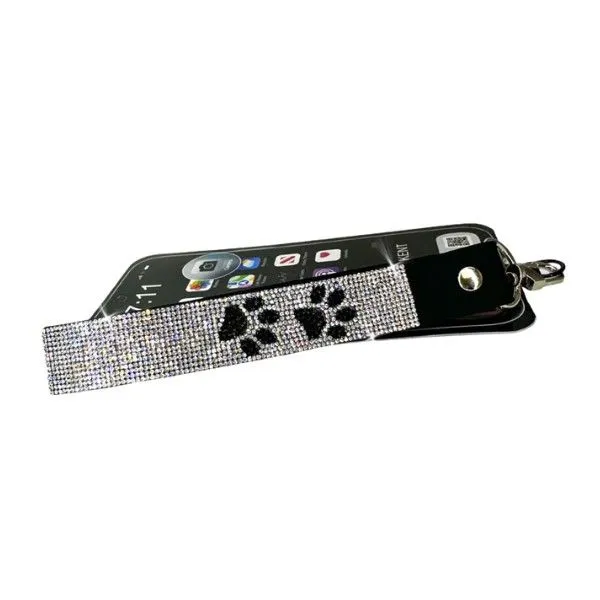 Jacqueline Kent Paw Print Crystals Phone Wrist Lanyard Dickinson Jewelers Dunkirk, MD