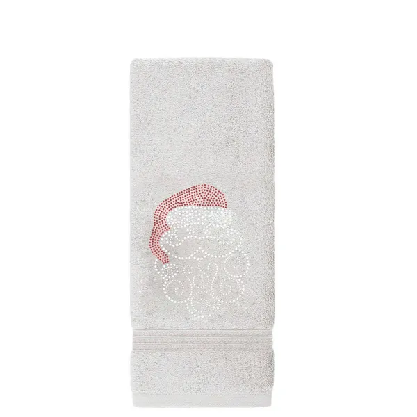 Sparkling Santa Hand Towel - White Dickinson Jewelers Dunkirk, MD