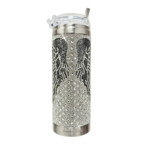 Jacqueline Kent "Divine Collection" Love Silver and Black Crystals Tumbler - 20oz. Dickinson Jewelers Dunkirk, MD