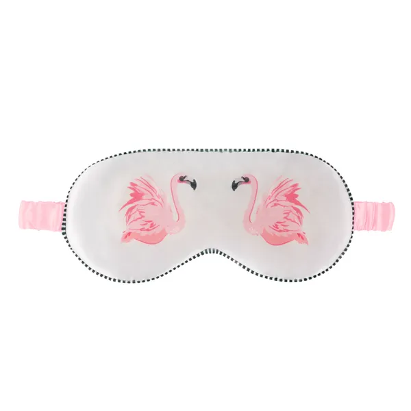 Flamingo Satin Eye Mask with Zipper Pouch Dickinson Jewelers Dunkirk, MD