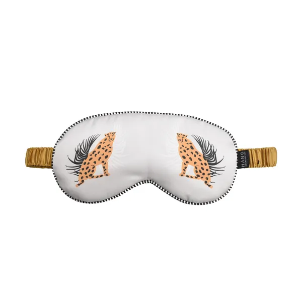 Cheetah Satin Eye Mask with Zipper Pouch Dickinson Jewelers Dunkirk, MD