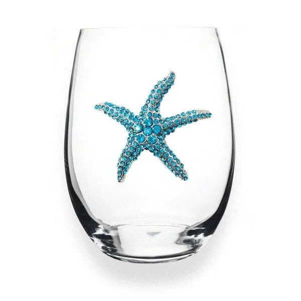 Blue Starfish Stemless Wine Glass Dickinson Jewelers Dunkirk, MD