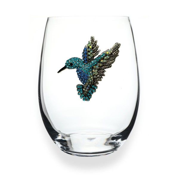 Jeweled Hummingbird Stemless Wine Glass Dickinson Jewelers Dunkirk, MD