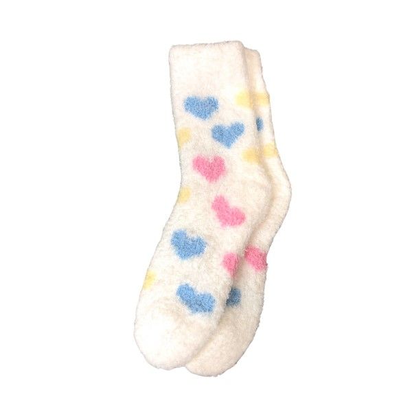 Valentine's Heart Fuzzy Socks - White Dickinson Jewelers Dunkirk, MD