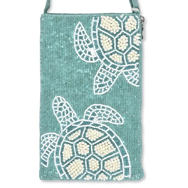 Hand Beaded Swimming Turtles Club Bag Dickinson Jewelers Dunkirk, MD