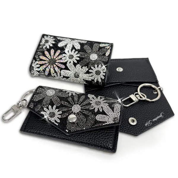 Jacqueline Kent Flower Power Black Crystals Card Purse Dickinson Jewelers Dunkirk, MD