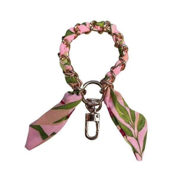 Pink Scarf & Chain Keychain Bracelet Dickinson Jewelers Dunkirk, MD