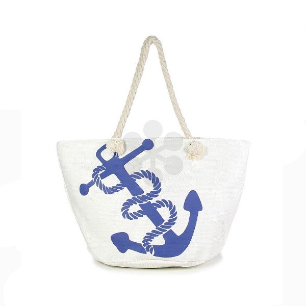 White Anchor & Rope Tote Bag Dickinson Jewelers Dunkirk, MD