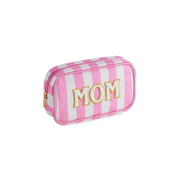 Pink Striped "Mom" Zip Pouch Dickinson Jewelers Dunkirk, MD