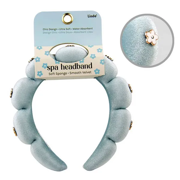 Blue Velvet Cloud Spa Embellished Headband Dickinson Jewelers Dunkirk, MD
