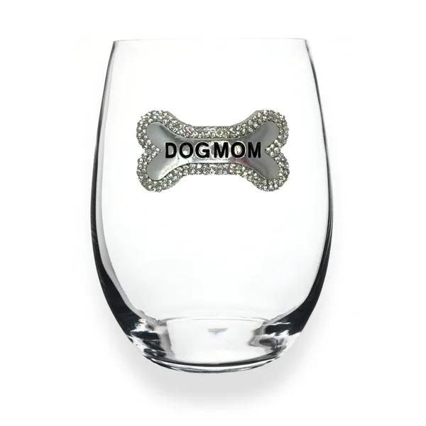 Dog Mom Jeweled Stemless Wine Glass Dickinson Jewelers Dunkirk, MD