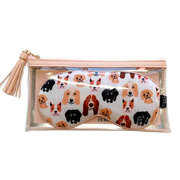 Boutique Gifts Dog Satin Eye Mask with Zipper Pouch Image 2 Dickinson Jewelers Dunkirk, MD