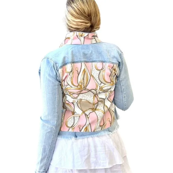 Stacey Bradley Design - The Light Denim Jacket / Pink Makes Me Happy - Medium Dickinson Jewelers Dunkirk, MD