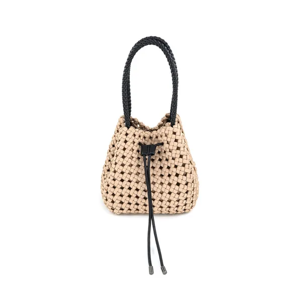 Beige and Black Woven Bag Dickinson Jewelers Dunkirk, MD