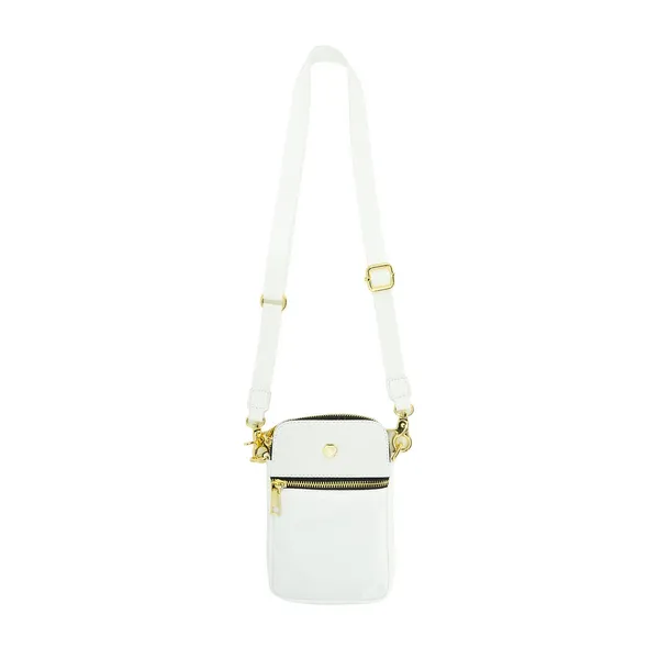 White Nylon Crossbody Cellphone Holder Bag Dickinson Jewelers Dunkirk, MD