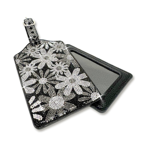 Black Crystals Luggage Tag in Silver Dickinson Jewelers Dunkirk, MD
