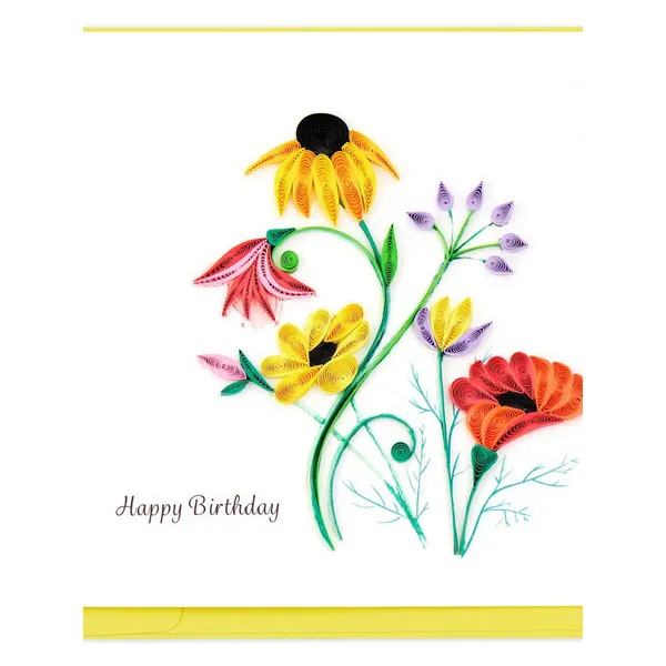 Handmade Wildflower Birthday Blooms Greeting Card Dickinson Jewelers Dunkirk, MD