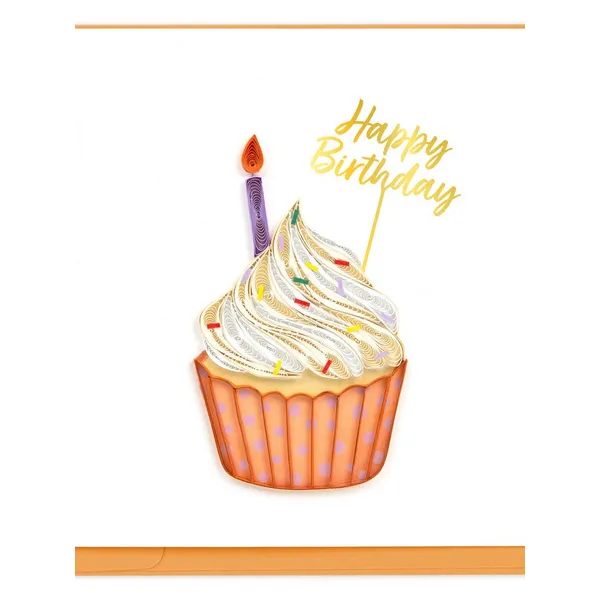 Handmade Quilled Polka Dot Cupcake Greeting Card Dickinson Jewelers Dunkirk, MD