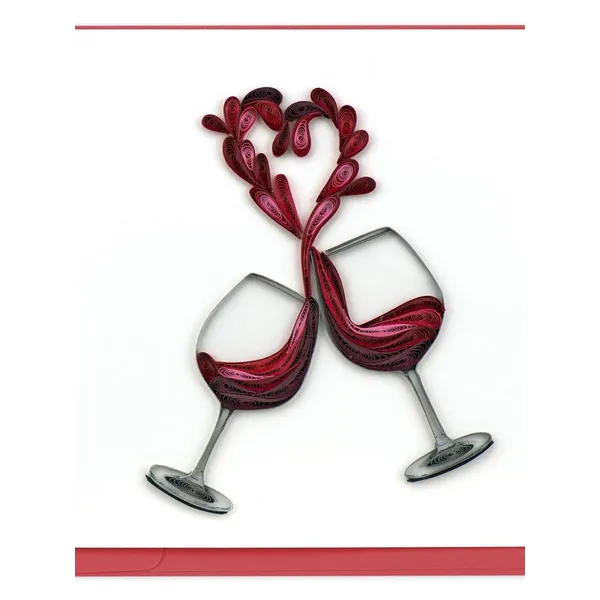 Handmade Quilled A Toast to Love Greeting Card in Boutique Gifts Dickinson Jewelers Dunkirk, MD