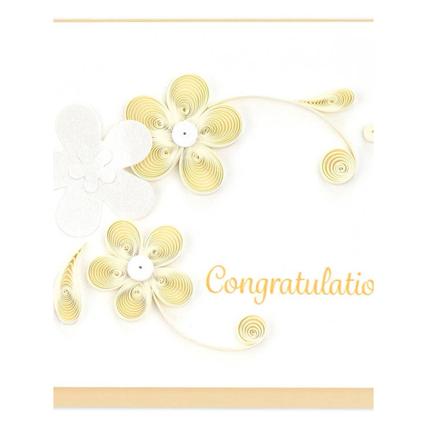 Handmade Quilled Floral Congrats Mini Greeting Card Dickinson Jewelers Dunkirk, MD