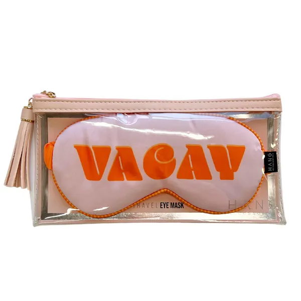 Vacay Satin Eye Mask with Zipper Pouch Image 2 Dickinson Jewelers Dunkirk, MD