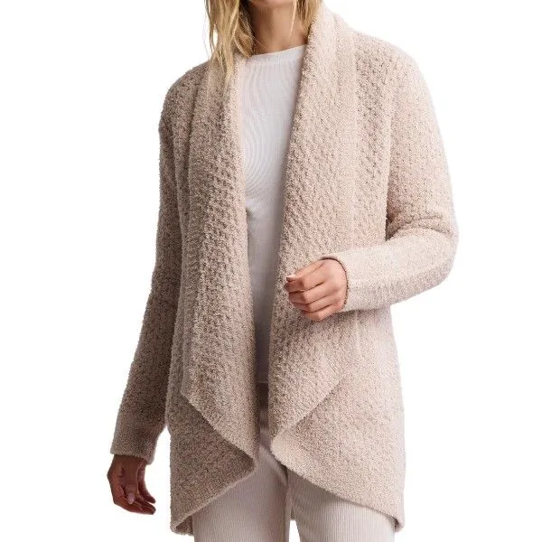 CozyChic Honeycomb Shawl Cardigan in Cream - S Dickinson Jewelers Dunkirk, MD