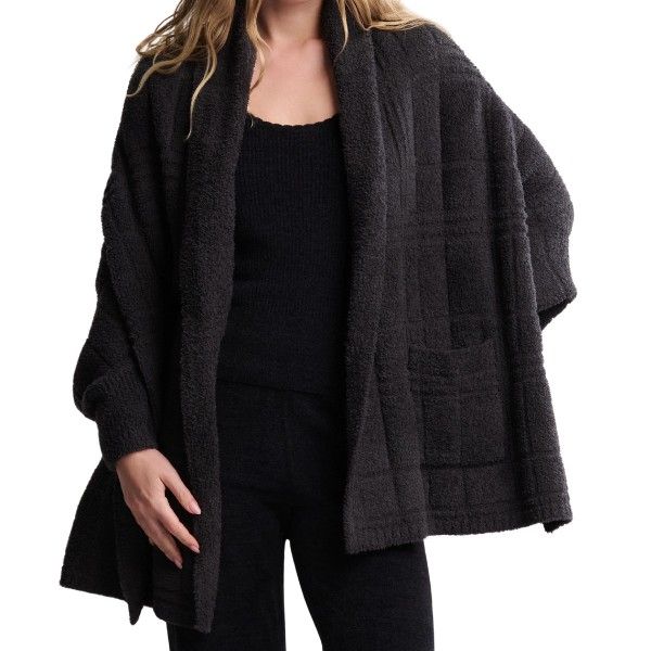 CozyChic Cotton Tonal Plaid Blanket Wrap in Carbon - OS Dickinson Jewelers Dunkirk, MD