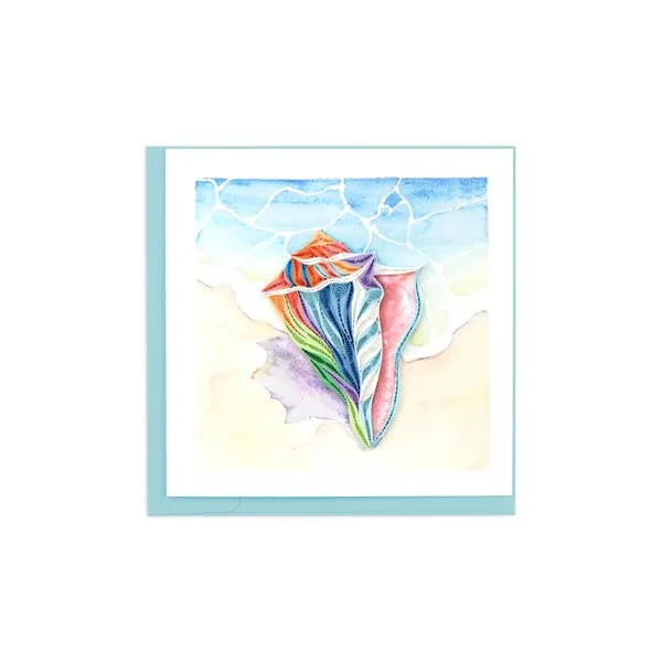 Handmade Quilled Rainbow Conch Shell Greeting Card Dickinson Jewelers Dunkirk, MD